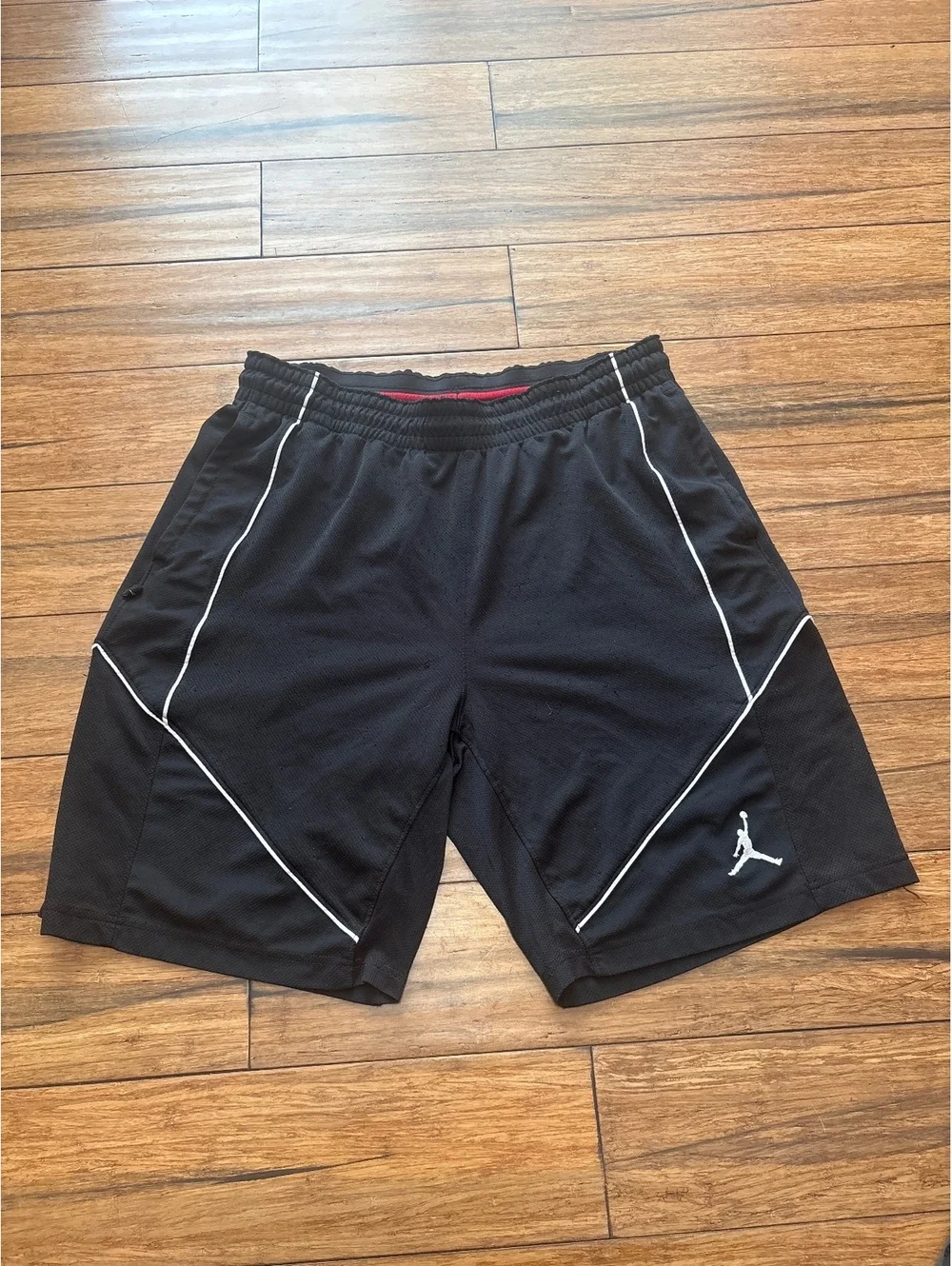 Nike Jordan Black Dri-FIT Mens Black Size Large Basketball Shorts Gym Athletic